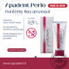 Apadent Perio remineralizuojanti dantų pasta be fluoro su nanohidroksiapatitu kraujuojančioms dantenoms gydyti mėtų skonio, periodontitas