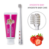 APADENT Baby gelis, 55g su BABY dantų šepetėliu, dantų gelis kūdikiams, be fluoro, be sls